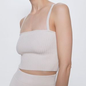 BNWT SOLD OUT Zara rib knit crop top